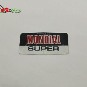 Etichetta originale carter copricatena motosega Mondial 657 Super 665 Super  - ATM Ricambi