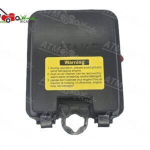 Filtro aria completo adattabile vari modelli decespugliatore Mitsubishi Kawasaki Zenoah con foro per fissaggio primer a clip